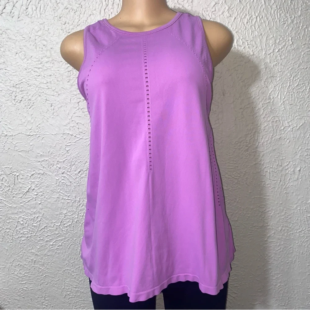 Athleta Foothilll Tank Top Plumeria Purple Medium Athletic Top - Picture 3 of 11